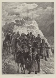 The Russian Army, Caucasian Cossacks Crossing a Pass in Daghestan